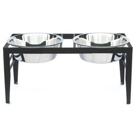 PETS STOP Pets Stop RDB19 Chariot Double Elevated Dog Bowl - Small RDB19